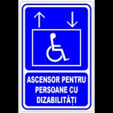 Semn pentru ascensor de persoane cu dizabilitati